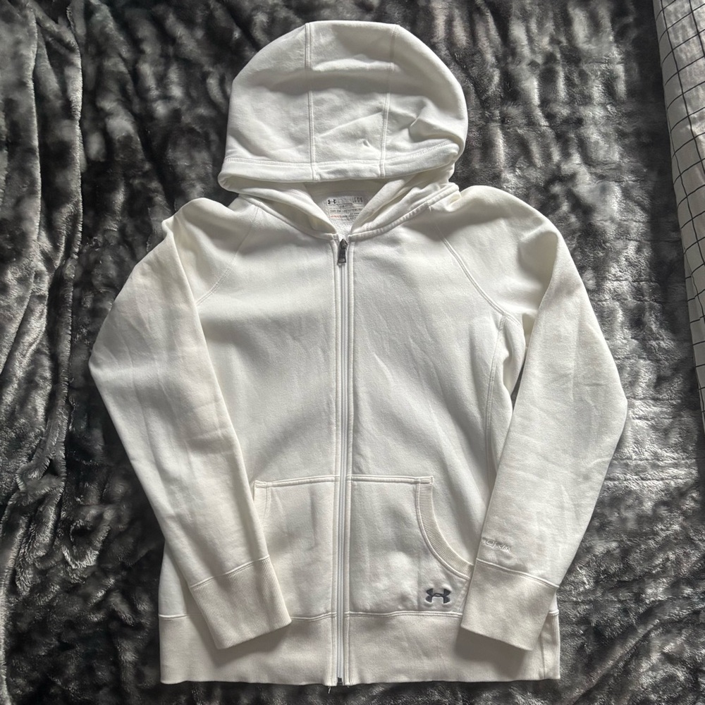 Under Armour Women’s White Zip-Up Size LG